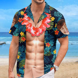 Custom Photo Life’s A Wave, Catch It - Family Personalized Custom Unisex Tropical Hawaiian Aloha Shirt - Summer Vacation Gift, Gift For Family Members