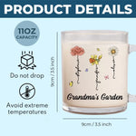 Custom Name Grandma's Garden Gifts - Personalized Glass Mug