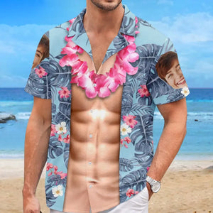 Custom Photo Ocean Air, Salty Hair - Family Personalized Custom Unisex Tropical Hawaiian Aloha Shirt - Summer Vacation Gift, Gift For Family Members