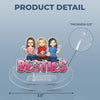 Sisters Forever - Bestie Personalized Custom Acrylic Shaking Stand - Gift For Best Friends, BFF, Sisters