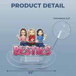 Sisters Forever - Bestie Personalized Custom Acrylic Shaking Stand - Gift For Best Friends, BFF, Sisters