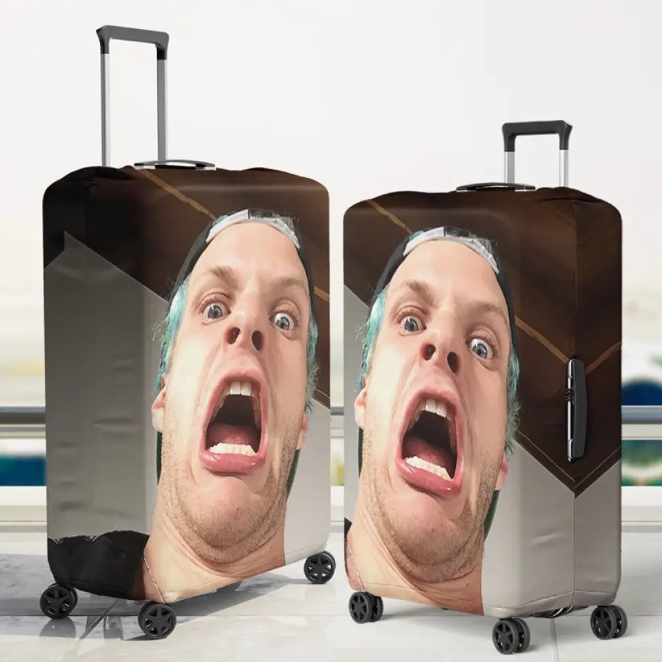 Photo personnalisée : tout ce dont vous avez besoin, c'est d'amour et d'un passeport - Housse de bagage personnalisée pour voyage - Cadeau pour les vacances d'été, cadeau pour les amateurs de voyages d'aventure