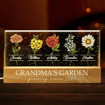 Custom Name Grandma's Garden Family Gifts - Personalized Acrylic Letters Night Light
