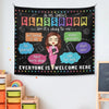 It's Okay To Be Yourself - Teacher Personalized Custom Tapestry - Gift For Teacher