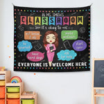 It's Okay To Be Yourself - Teacher Personalized Custom Tapestry - Gift For Teacher