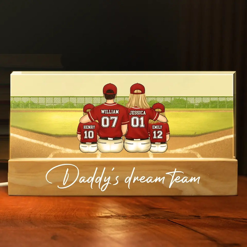Family Is Anyone Who Loves You Unconditionally - Family Personalized Custom Acrylic Letters 3D LED Night Light - Gift For Family Members, Sport Lovers, Sport Players
