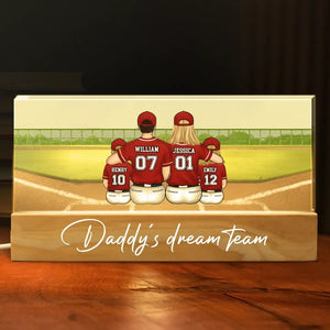 Family Is Anyone Who Loves You Unconditionally - Family Personalized Custom Acrylic Letters 3D LED Night Light - Gift For Family Members, Sport Lovers, Sport Players