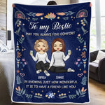 You Are Beautiful Inside And Out - Bestie Personalized Custom Blanket - Gift For Best Friends, BFF, Sisters