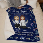 You Are Beautiful Inside And Out - Bestie Personalized Custom Blanket - Gift For Best Friends, BFF, Sisters