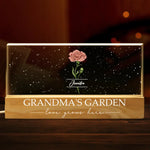 Custom Name Grandma's Garden Family Gifts - Personalized Acrylic Letters Night Light