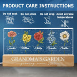 Custom Name Grandma's Garden Family Gifts - Personalized Acrylic Letters Night Light