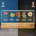 Custom Name Grandma's Garden Family Gifts - Personalized Acrylic Letters Night Light