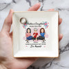 We Are Maybe In Distance But Never In Heart - Family Personalized Custom Jewelry Dish - Gift For Mom, Daughter