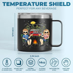 Custom Name Camping Couple Gifts - Personalized 14 Oz Tumbler With Handle