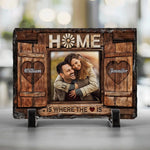 Custom Photo Couple Home Decor - Personalized Stone With Stand