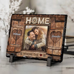 Custom Photo Couple Home Decor - Personalized Stone With Stand