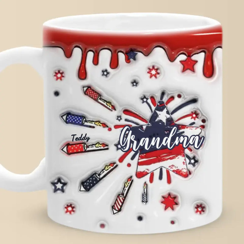 The Best Moms Get Promoted To Grandma - Family Personalized Custom 3D Inflated Effect Printed Mug - Gift For Mom, Grandma