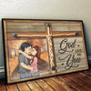 God Gave Me You - Couple Personalized Custom Horizontal Poster - Gift For Husband Wife, Anniversary