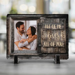 Custom Photo Couple Love Gifts - Personalized Stone With Stand