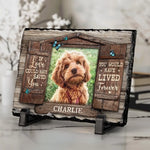 Custom Pet Photo Memorial Gifts for Dog Lovers - Personalized Stone With Stand