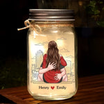 Custom Name Romantic Couple Gifts - Personalized Mason Jar Light