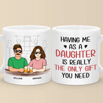 Custom Name Father Daughter Gifts - Personalized Mugs