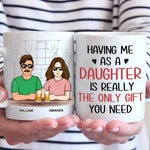 Custom Name Father Daughter Gifts - Personalized Mugs