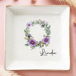 Flowers Bloom So Does Hope - Bestie Personalized Custom Jewelry Dish - Gift For Best Friends, BFF, Sisters