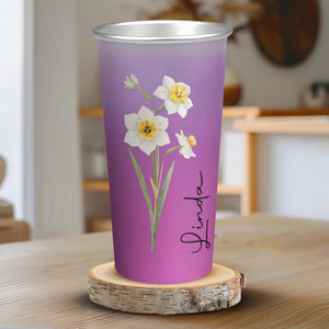 La plus belle fleur du jardin - Tasse personnalisée en aluminium à changement de couleur - Cadeau pour vous-même, vos meilleurs amis, vos meilleures amies, vos sœurs