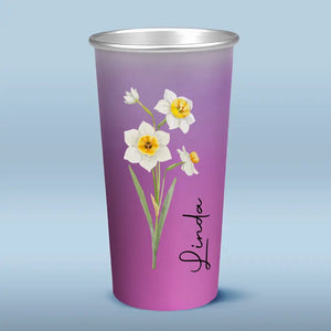 La plus belle fleur du jardin - Tasse personnalisée en aluminium à changement de couleur - Cadeau pour vous-même, vos meilleurs amis, vos meilleures amies, vos sœurs