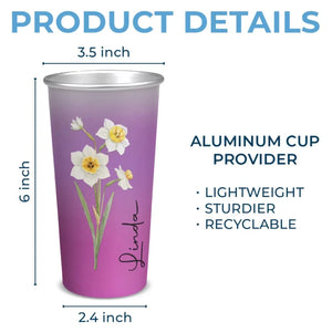 La plus belle fleur du jardin - Tasse personnalisée en aluminium à changement de couleur - Cadeau pour vous-même, vos meilleurs amis, vos meilleures amies, vos sœurs