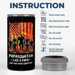Custom Name Papa Sasquatch Gifts for Dads - Personalized Can Cooler