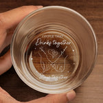 Couple That Drinks Together Stays Together - Couple Personalized Custom Whiskey Glass - Gift For Couple, Husband, Wife