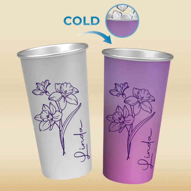 Life Is A Garden, And Love Is The Flower - Bestie Personalized Custom Aluminum Changing Color Cup - Gift For Yourself, Best Friends, BFF, Sisters