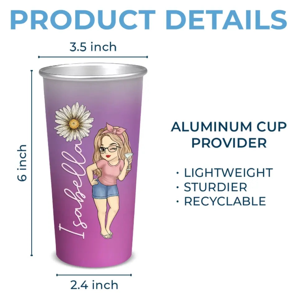 You Were Born To Stand Out, Stop Trying To Fit In - Bestie Personalized Custom Aluminum Changing Color Cup - Gift For Yourself, Best Friends, BFF, Sisters