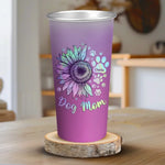 Custom Name Dog Mom Sunflower Gifts for Dog Lovers - Personalized Aluminum Changing Color Cup