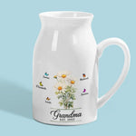 Grandmas Plant Seeds Of Love That Bloom Forever - Family Personalized Custom Home Decor Flower Vase - House Warming Gift For Mom, Grandma