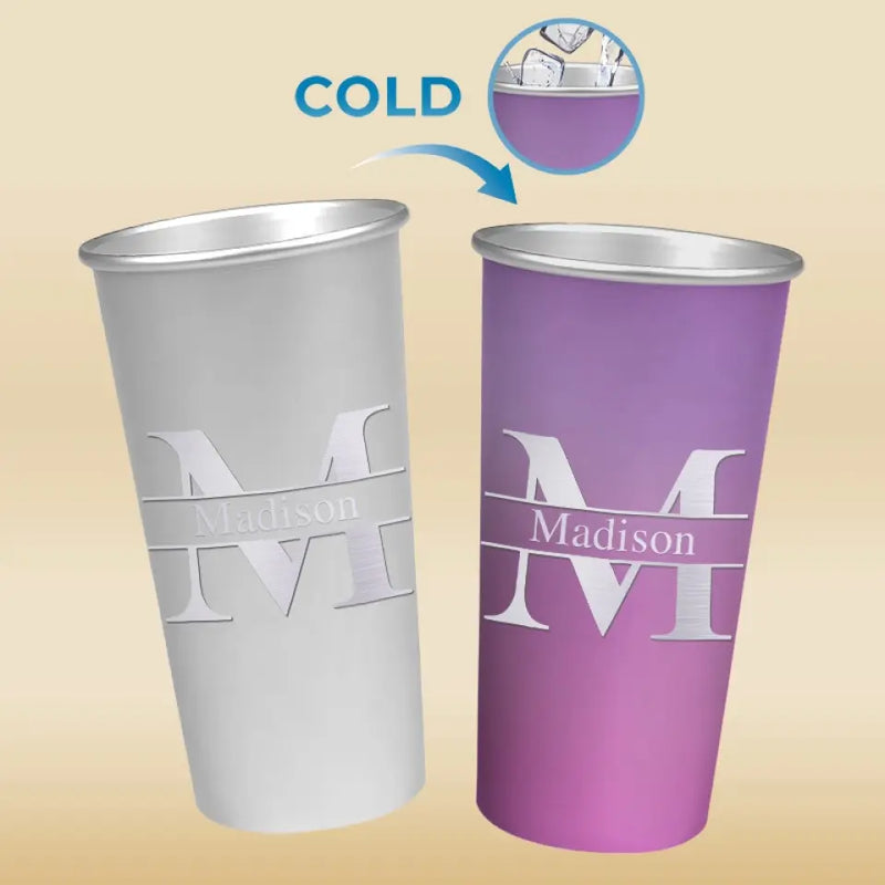 Never Dull Your Shine For Somebody Else - Bestie Personalized Custom Aluminum Changing Color Cup - Gift For Yourself, Best Friends, BFF, Sisters