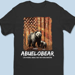 Custom Name Dad Bear Family Gifts for Dads - Personalized Apparel