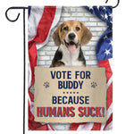 Custom Name Funny Dog Election Gifts - Personalized Flag