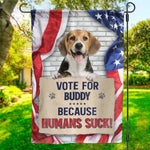 Custom Name Funny Dog Election Gifts - Personalized Flag