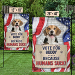 Custom Name Funny Dog Election Gifts - Personalized Flag