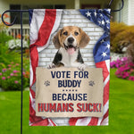 Custom Name Funny Dog Election Gifts - Personalized Flag