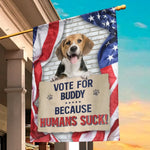 Custom Name Funny Dog Election Gifts - Personalized Flag
