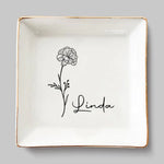 Best Friends Bloom Together - Bestie Personalized Custom Jewelry Dish - Gift For Best Friends, BFF, Sisters