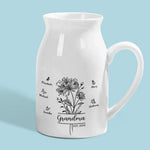 Custom Name Grandma Family Gifts - Personalized Flower Vase