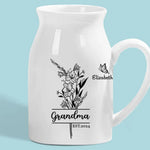Custom Name Grandma Family Gifts - Personalized Flower Vase