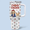 Pets Fill Your Heart - Dog & Cat Personalized Custom 3D Inflated Effect Printed 40 Oz Stainless Steel Tumbler With Handle - Gift For Pet Owners, Pet Lovers
