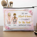Custom Name Maid of Honor Wedding Gifts - Personalized Cosmetic Bag