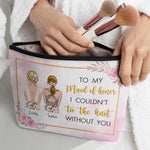Custom Name Maid of Honor Wedding Gifts - Personalized Cosmetic Bag